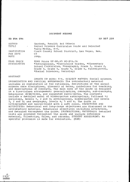 Document Resume Ed 054 094 Sp 007