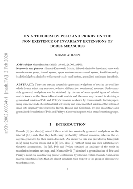On a Theorem of Pelc and Prikry on the Nonexistence of Invariant