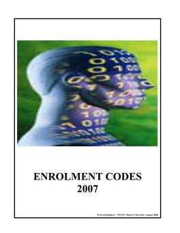 Enrolment Codes 2007