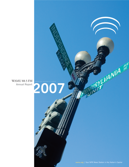 WAMU 88.5 Fiscal Year 2007 Annual Report