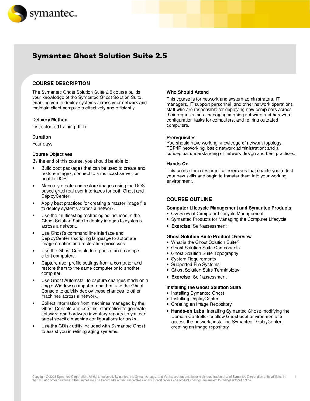 Symantec Ghost Solution Suite 2.5