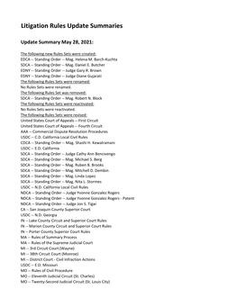 2021-05-28 Litigation Rules Update Summaries.Xlsx