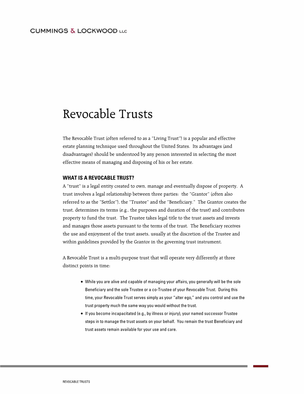 Revocable Trusts