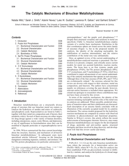 The Catalytic Mechanisms of Binuclear Metallohydrolases