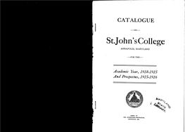 St.John's College ANNAPOLIS, MARYLAND