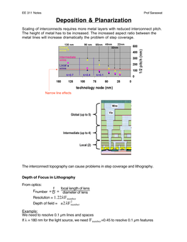 Deposition & Planarization