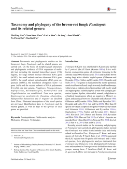 Taxonomy and Phylogeny of the Brown-Rot Fungi: Fomitopsis and Its Related Genera