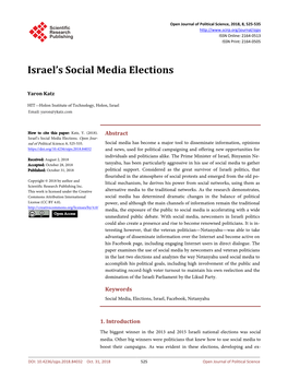 Israel's Social Media Elections