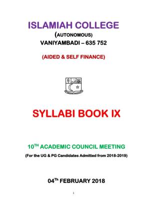 Syllabi Book Ix