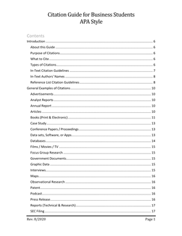 Business Citation Guide