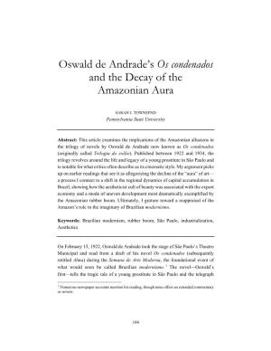 Oswald De Andrade's Os Condenados and the Decay of the Amazonian Aura