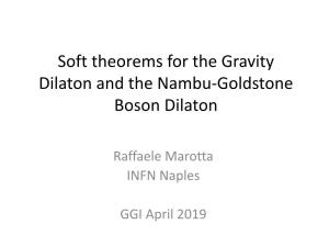 Soft Theorems for the Gravity Dilaton and the Nambu-Goldstone Boson Dilaton