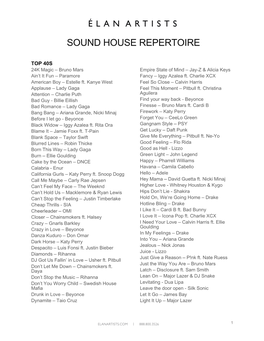 Sound House Repertoire
