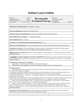Sodium Lauryl Sulfate