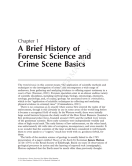 A Brief History of Forensic Science and Crime Scene Basics