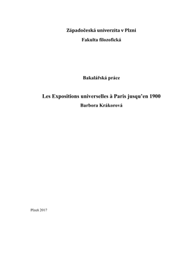 Les Expositions Universelles À Paris Jusqu'en 1900