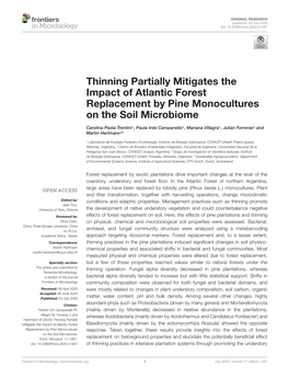 Thinning Partially Mitigates the Impact of Atlantic Forest Replacement by Pine Monocultures on the Soil Microbiome
