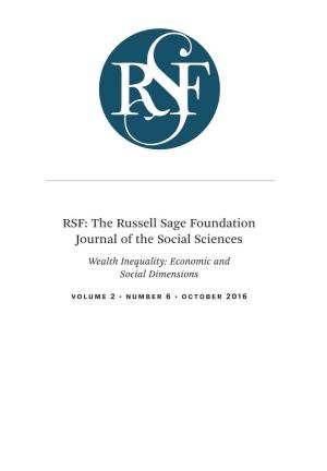 The Russell Sage Foundation Journal of the Social Sciences