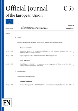 Official Journal C 33 of the European Union