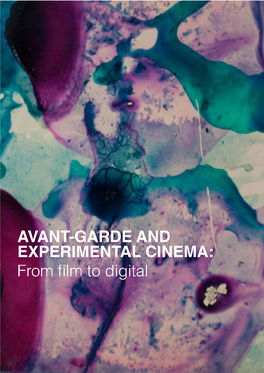 AVANT-GARDE and EXPERIMENTAL CINEMA: from ﬁlm to Digital