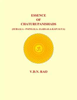 Essence of Chaturupanishads V.D.N
