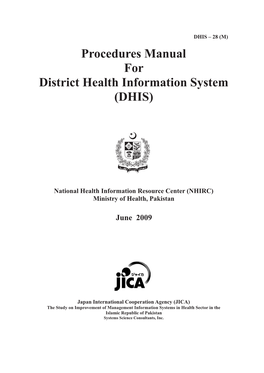 DHIS Procedures Manual 2009.Pdf