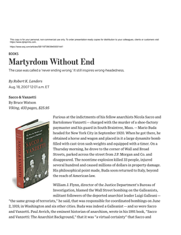 Martyrdom Without End the Case Was Called a 'Never Ending Wrong.' It Still Inspires Wrong-Headedness