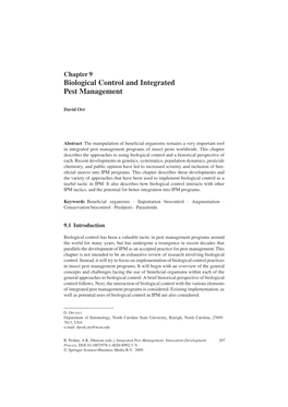 Chapter 9 Biological Control and Integrated Pest Management