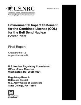 NUREG-2179, Volume 2, "Environmental Impact Statement