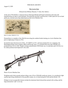 The Lewis Gun (Pennsylvania Military Museum, T
