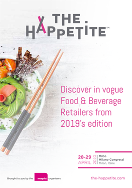 Discover in Vogue Food & Beverage Retailers from 2019'S Edition