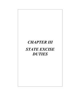 Chapter Iii State Excise Duties
