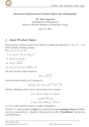MAT641-Inner Product Spaces