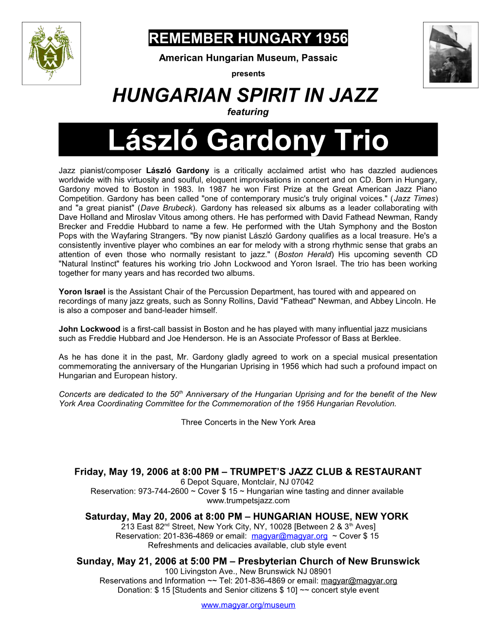 Hungarian Spirit in Jazz