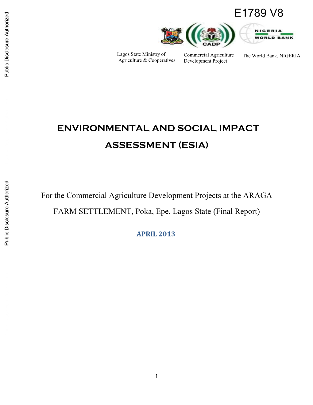 World Bank Document