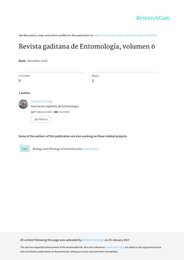 Revista Gaditana De Entomología, Volumen 6