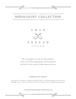 Mixology 2020 Chao Pescao