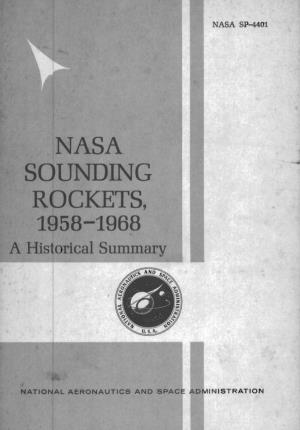 NASA Sounding Rockets, 1958-1968 a Historical Summary