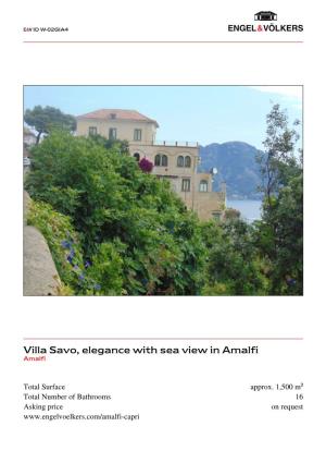 Villa Savo, Elegance with Sea View in Amalfi Amalfi