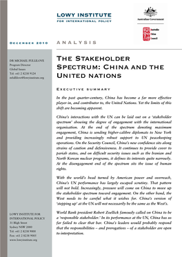 China and the United Nations Depending on the Issue