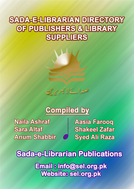 1 Sada-E-Librarian Directory of Publishers & Library Suppliers
