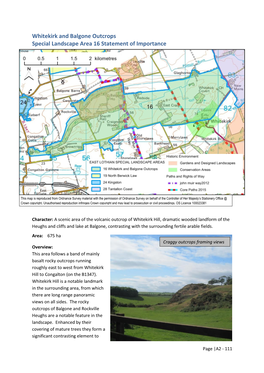 Whitekirk and Balgone Outcrops Special Landscape Area 16 Statement of Importance