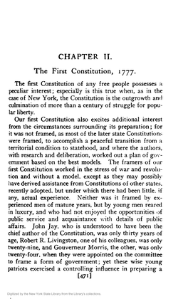 CHAPTER IL the First Constitution, 1777