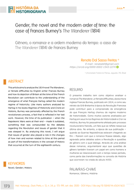 The Case of Frances Burney's the Wanderer