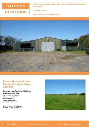 Peace Parks Land, Bratton Fleming, Barnstaple, Devon, EX31 4RS
