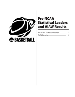 Pre-NCAA Statistical Leaders and AIAW Results