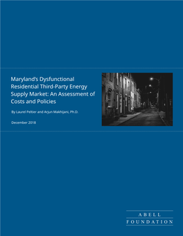 Maryland's Dysfunctional Residential Third-Party Energy Supply Market