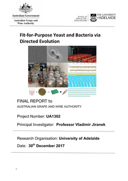 Fit-For-Purpose Yeast and Bacteria Via Directed Evolution