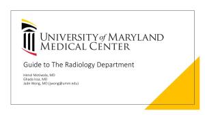 Guide to the Radiology Department