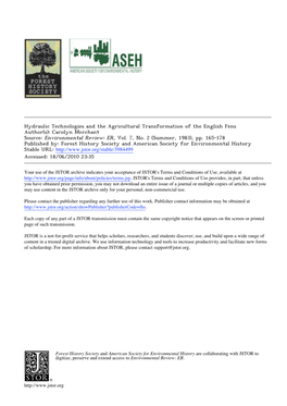 Hydraulic Technologies and the Agricultural Transformation of The